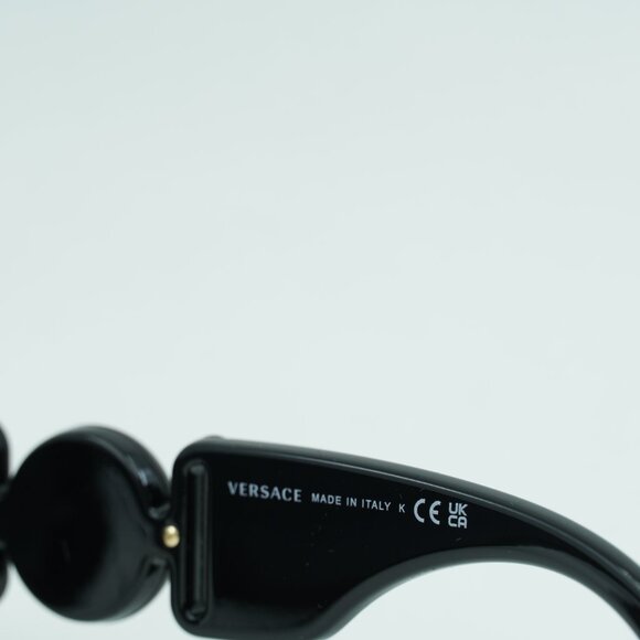 Versace VE4361 536087 Oval Sunglasses – Black/Grey main image 8
